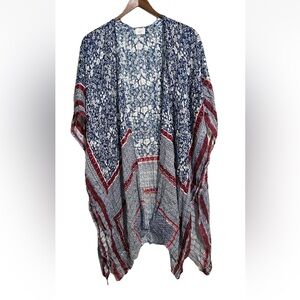 Anthropologie Elizabeth Gillett Boho Floral Kimono